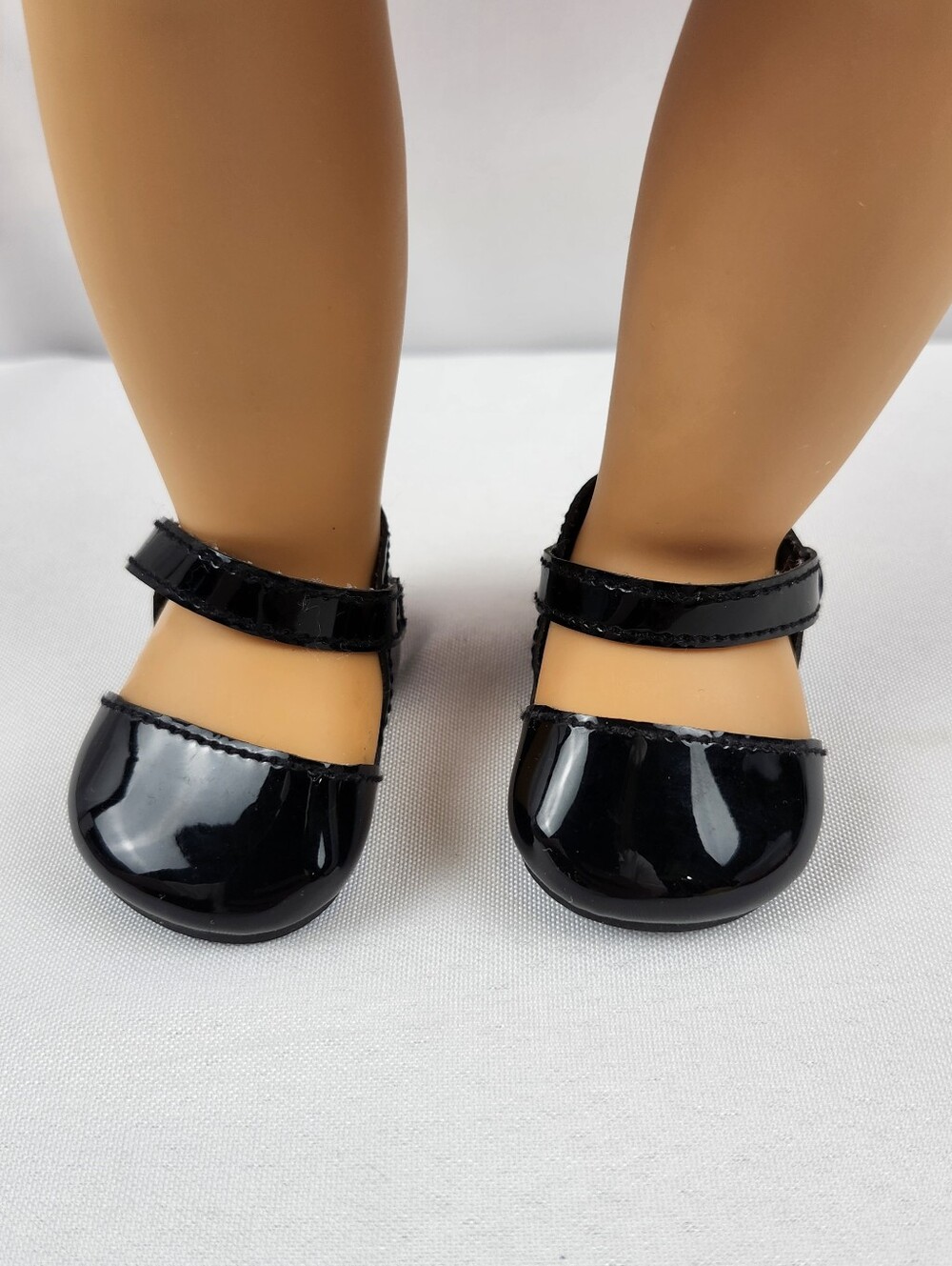 American Girl 18" Samantha Or Molly’s Black Patent Mary Janes Shoes Snap Closure